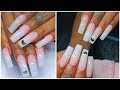 HOW TO: Milky White Acrylic Nails + Heart Cut Out | Real Time Speed