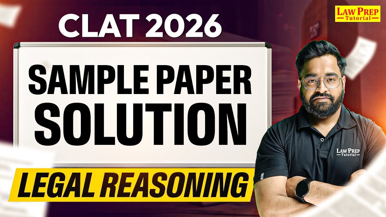 CLAT 2026 Official Sample Paper | Detailed Solution (Legal Reasoning ...