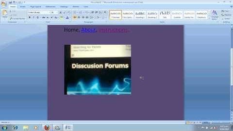 Makng a Website on Microsoft word {The Basics}