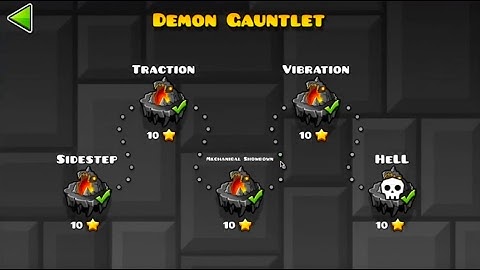 DEMON GAUNTLET 100% COMPLETED!!! EPIC GAUNTLET!!! - Geometry Dash 2.1