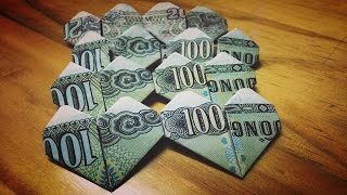 Xếp giấy Origami | Hướng dẫn xếp trái tim đôi bằng tiền giấy mệnh giá 1000 đồng