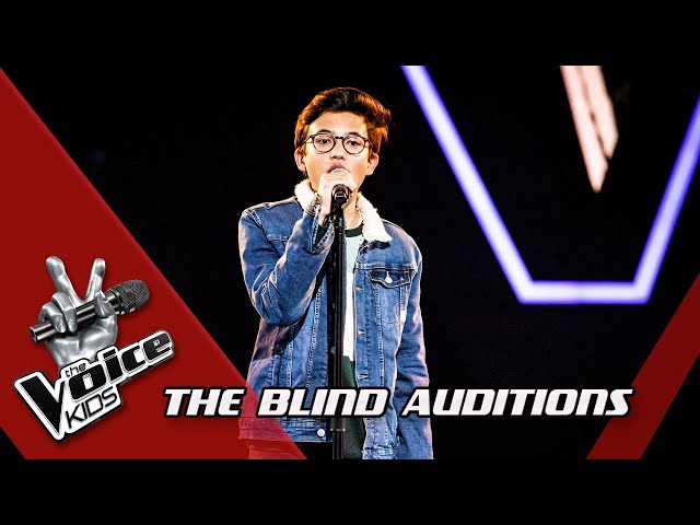 Justin – 'Lovely' | Blind Auditions | The Voice Kids | VTM class=