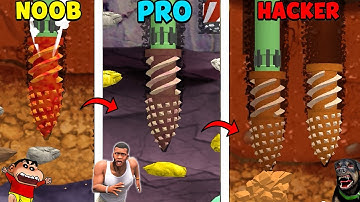 SHINCHAN UPGRADING OIL DRILLING MACHINE FROM NOOB TO GOD LEVEL TO DIG IN EARTH | DREAM SQUAD OP