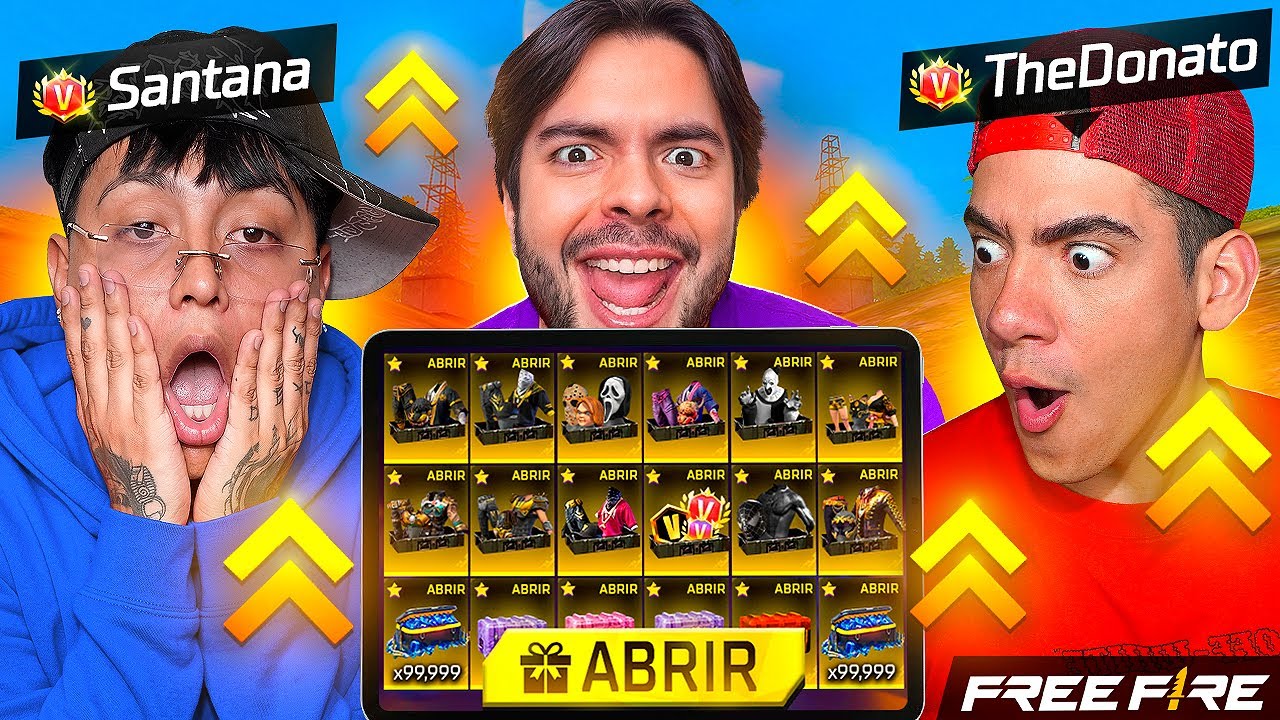 Santana y Donato ABRIERON TODAS MIS CAJAS LEGENDARIAS! FREE FIRE 