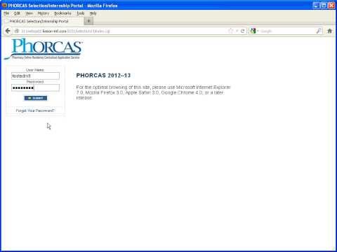 PhORCAS Selection Portal