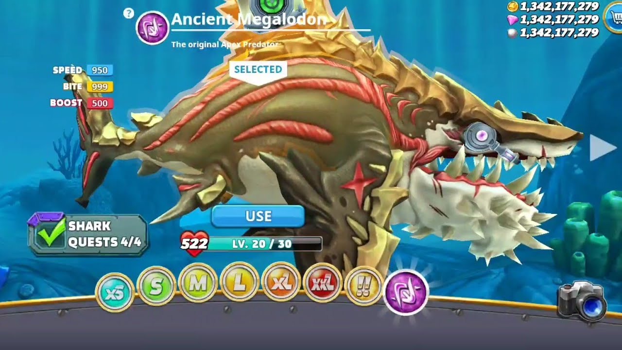 Hungry Shark Evolution ENEMY Ancient Megalodon New Update Sharks