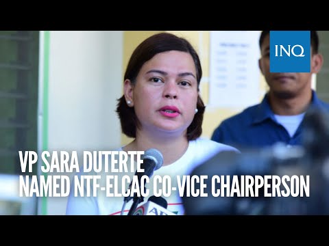 VP Sara Duterte named NTF-Elcac Co-Vice Chairperson