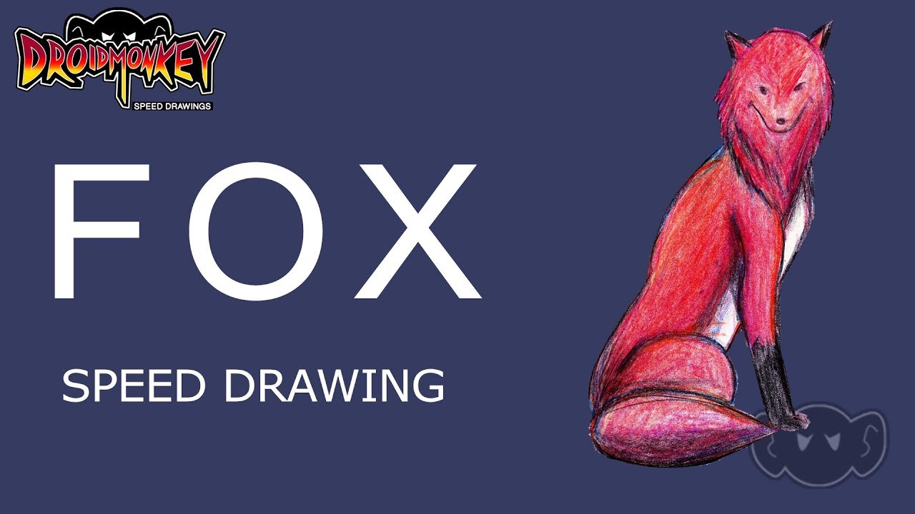 FOX (ORIGINAL ART) - speed drawing | DROIDMONKEY - YouTube