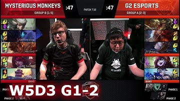 G2 eSports vs Mysterious Monkeys | Game 2 S7 EU LCS Summer 2017 Week 5 Day 3 | G2 vs MM G-2 W5D3