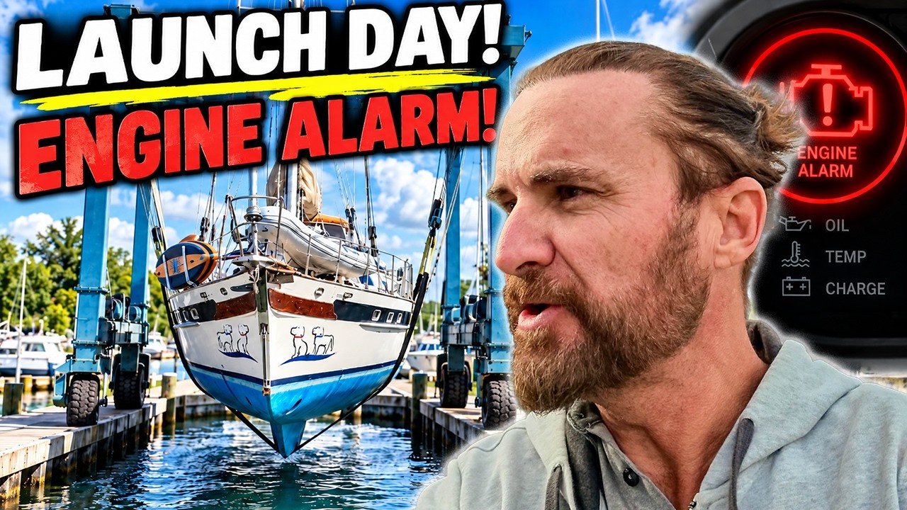 ⁣Finally Launched the Boat… Then the Engine Alarm Went Off