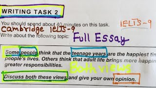 IELTS Writing Task-2 |Discuss Both Views | ielts-9 | TEST B