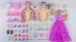 9 Minutes Satisfying with Unboxing Barbie Family Playset, Doll Dressup Set Toys ASMR | Review Toys