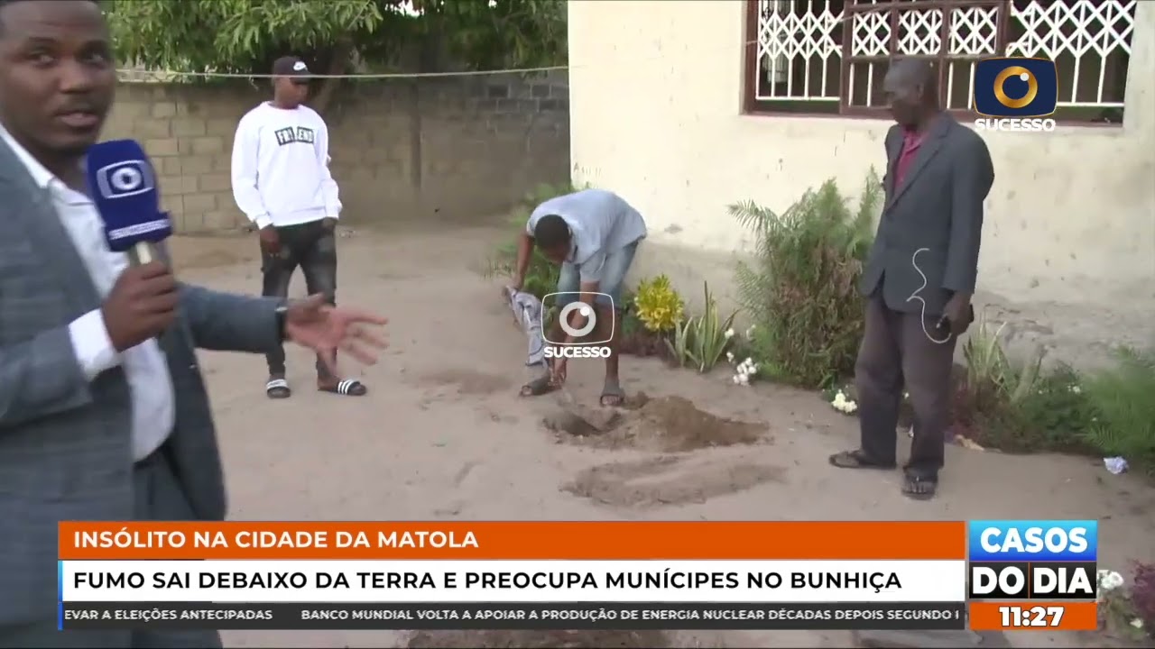 #INSÓLITO: SOLO AQUECE E LIBERTA FUMO DEBAIXO DA TERRA NUMA RESIDÊNCIA NA MATOLA