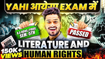 Literature and Human Rights | B.A Prog/Hons. Semester 5th | English Important Questions With Answer