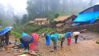 Rainy Day in Nepali Village | Cooking Village Food | Daily routine Village Life of Nepal | RealLife