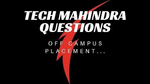 Tech Mahindra Questions Fully explained || Placement Preparation || Tech Section