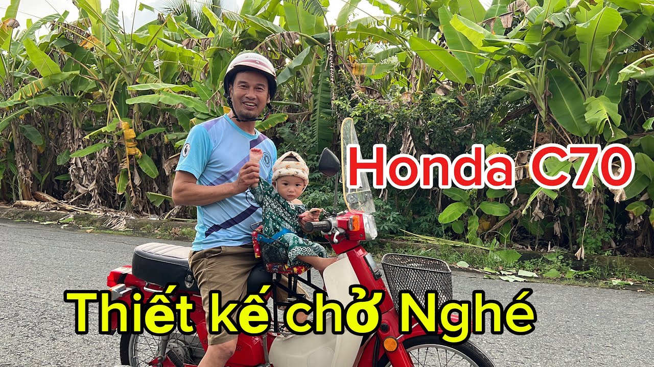 Gắn yên và chắn gió cho DD70 để chở Nghé đi chơi