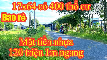 Bán đất mặt tiền nhựa khu dân cư 120 triệu 1m ngang có 400 thổ cư gò dầu Tây Ninh