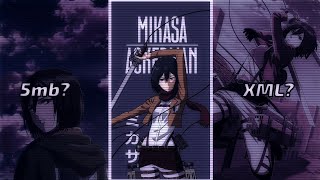 PRESET ALIGHT MOTION || MIKASA ACKERMAN || DJ AKIMILAKU X AKU BELUM MANDI VIRAL TIK TOK