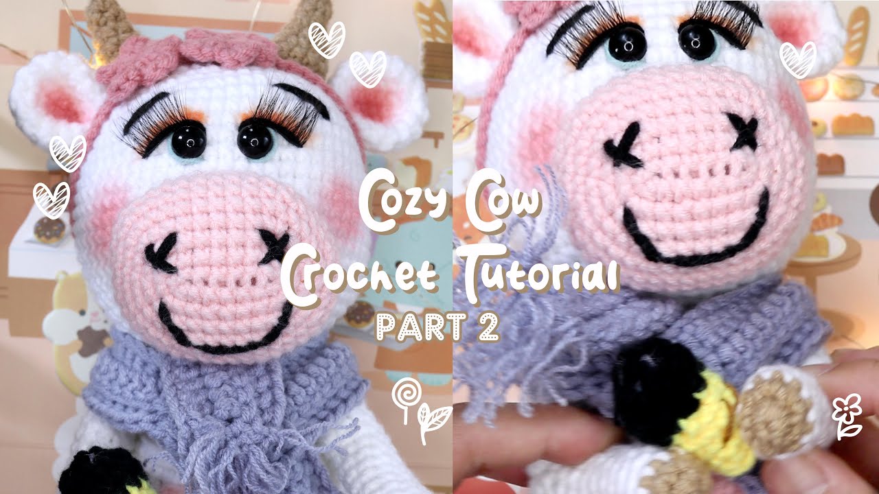 HOW TO CROCHET COW PART 2/3 Easy step by step pattern and tutorial