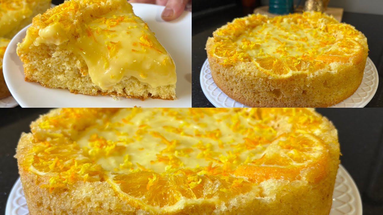 كيكة البرتقال بكريمة بذوق ولا أروع🤤 رايحة كل يوم تحضريها😍