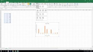 How to create a 2D column Chart in excel 2016
