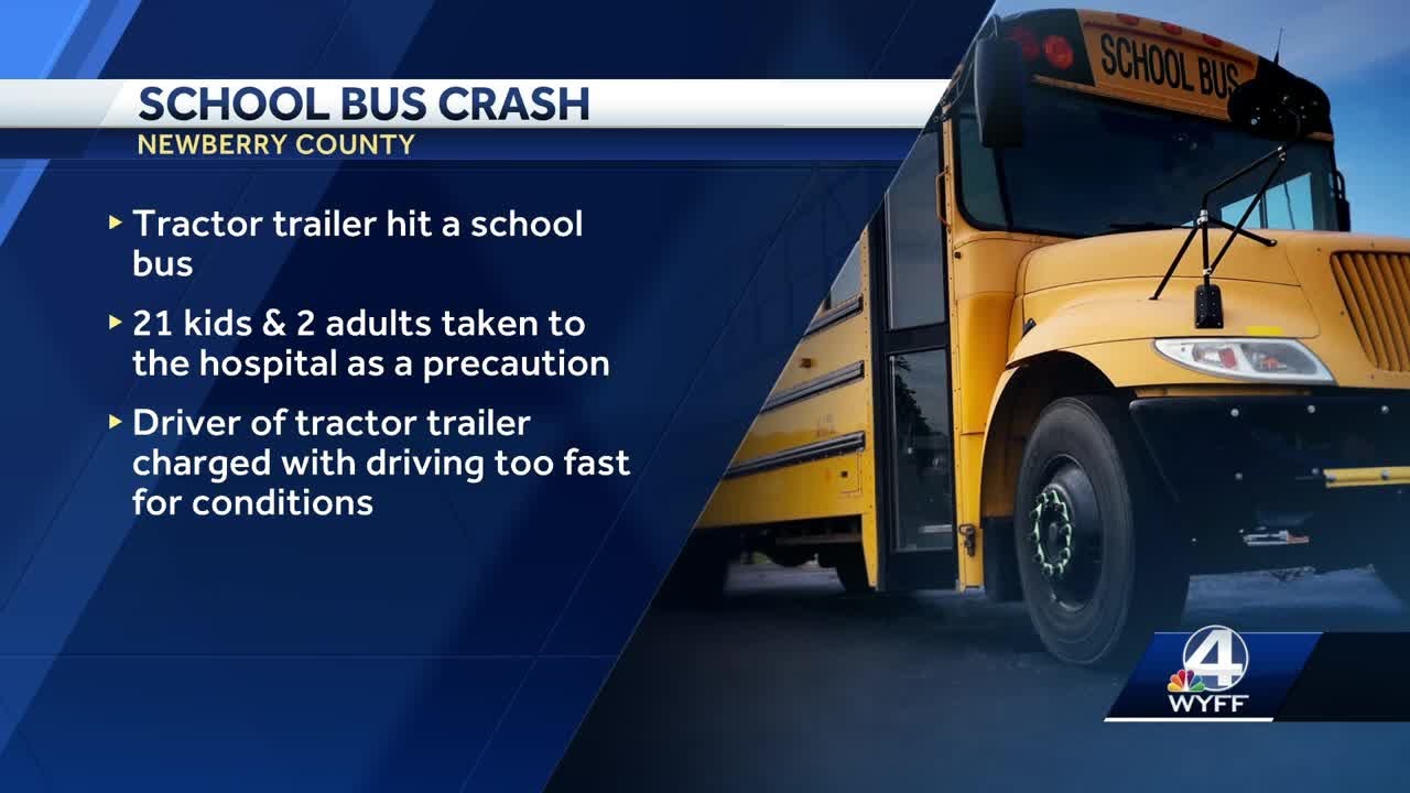 20 students taken to hospital after school bus crash in Newberry County ...