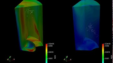 NOx emission for Omega (left) and Open-W (right) pistons in CAT3410.