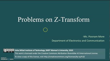 Problems on Z-transform (Part I)