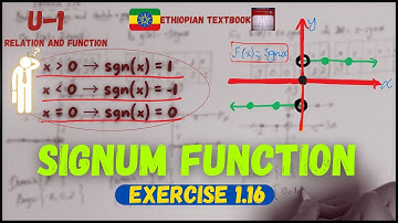 💡Math  Grade11 Unit-1 |SIGNUM FUNCTION| and |Exercise 1.16|