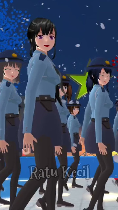Wah semua Polisi Koban sakura school simulator ikutan dance | aku sayang kamu juga sayang #shorts