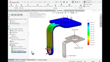 Steel Bracket Simulation [Solidworks]