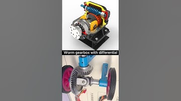Worm gearbox with differential  #mechanism #mechanic #engineering #tecnology #gearbox