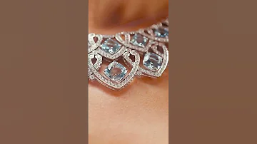Luxury Diamond Choker With Blue Gemstones Couture Necklace You Can T Ignore 