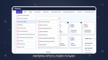 מקסמו את היעילות הפיננסית עם מודול הניהול הפיננסי של פריוריטי ERP