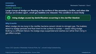 Wastewater Treatment Class 1 Practice Test | 3 Worked Sample Questions