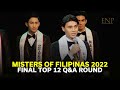 Misters of filipinas  final top 12 question and answer round