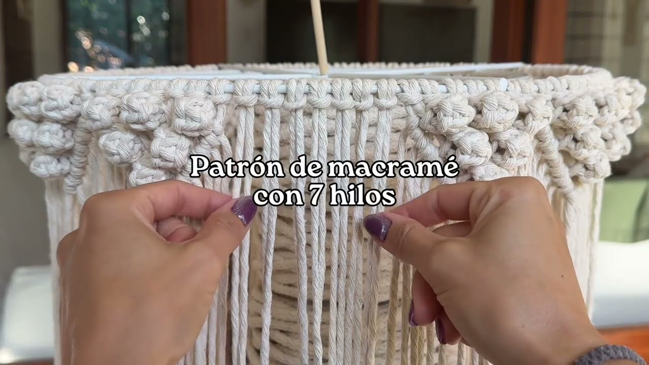 Patrón de macramé: Nudos Bodoque en Pico