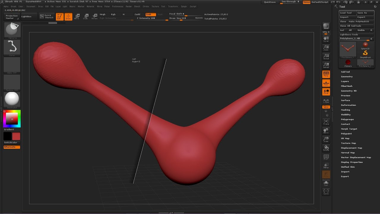 trim curve zbrush