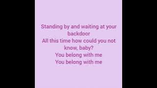 Taylor Swift - You Belong With Me 가사 (English Lyrics)