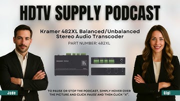 Kramer 482XL Balanced/Unbalanced Stereo Audio Transcoder