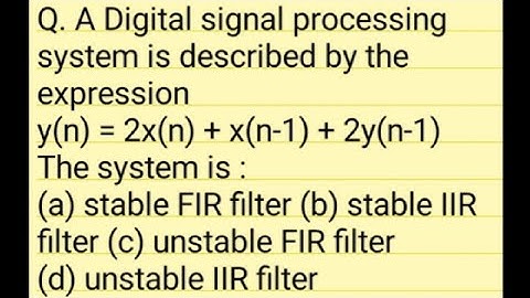 ISRO 2015 unstable IIR Filter