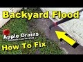 Backyard Flood Needs French Drain, DIY for Homeowners Backyard Flood Needs French Drain, DIY for Homeowners