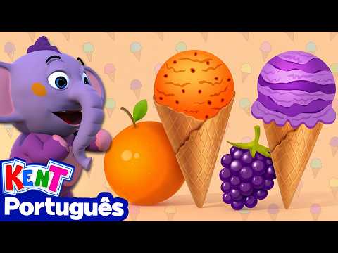 Learning Video | Learn Colors with Fruit Ice Cream🍦🍎 | Kent the Elephant