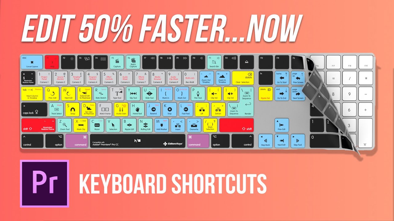 Adobe Premiere Keyboard Stickers, Mac