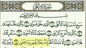 سورة الأعلى بصوت الشيخ عبدالبارىء محمد رحمه الله -  قراءة معلم - المصحف المعلم