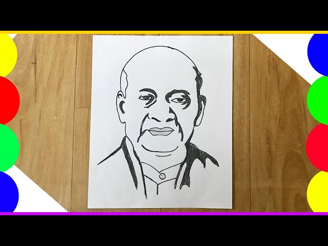 sardar vallabhbhai patel drawing - YouTube