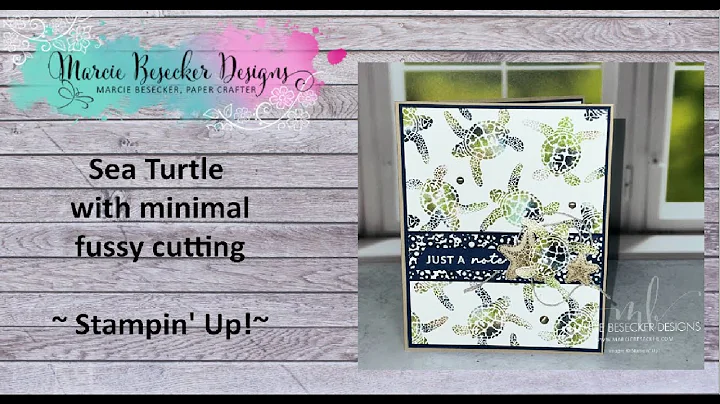 Sea Turtle with minimal fussy cutting - Stampin' Up!