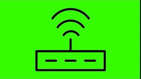 Animated Internet Signals Icon on Green Screen