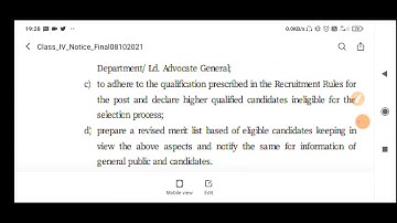 JKSSB Class IV Revised Merit List Out || New Merit List ~ Official